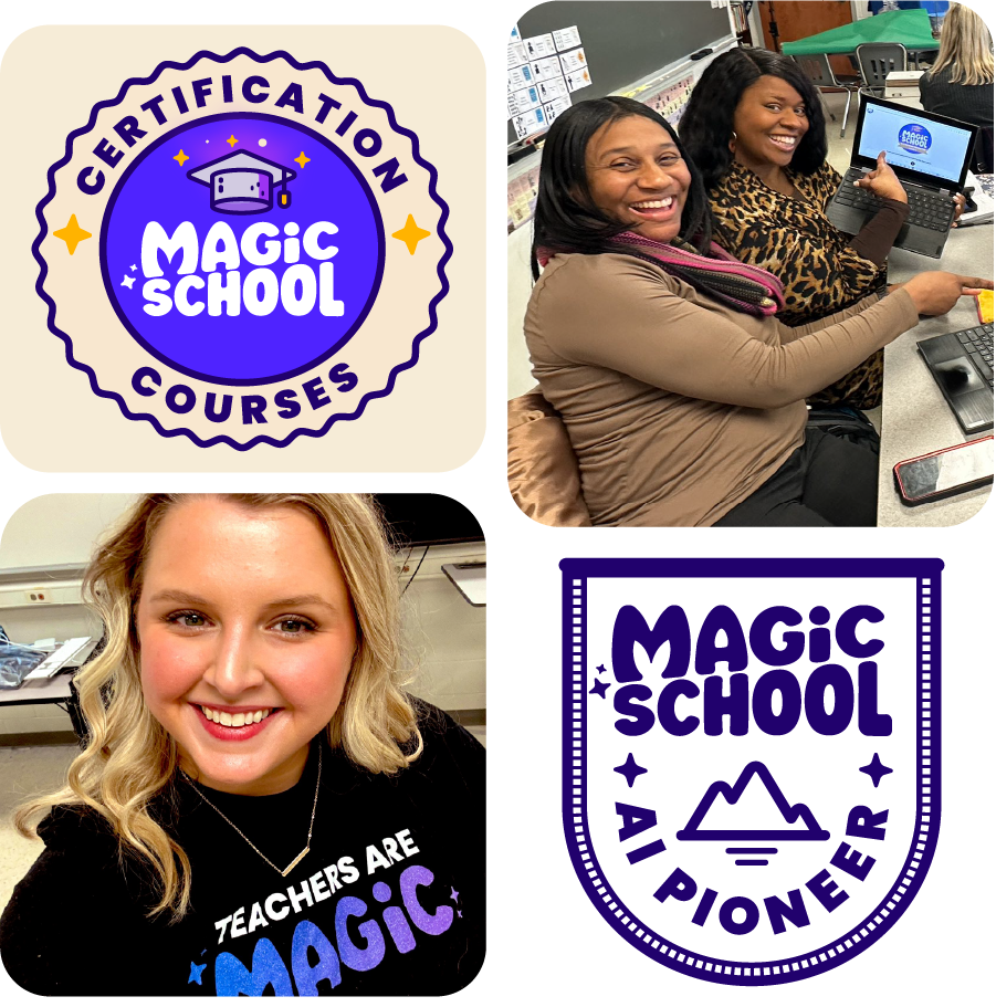 MagicSchool image grid of professional development resources