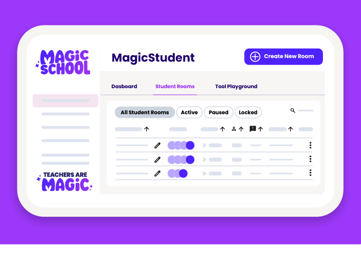 stylized version of the MagicStudent dashboard