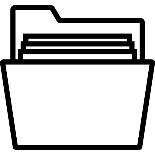 Icon of a folder full of documents